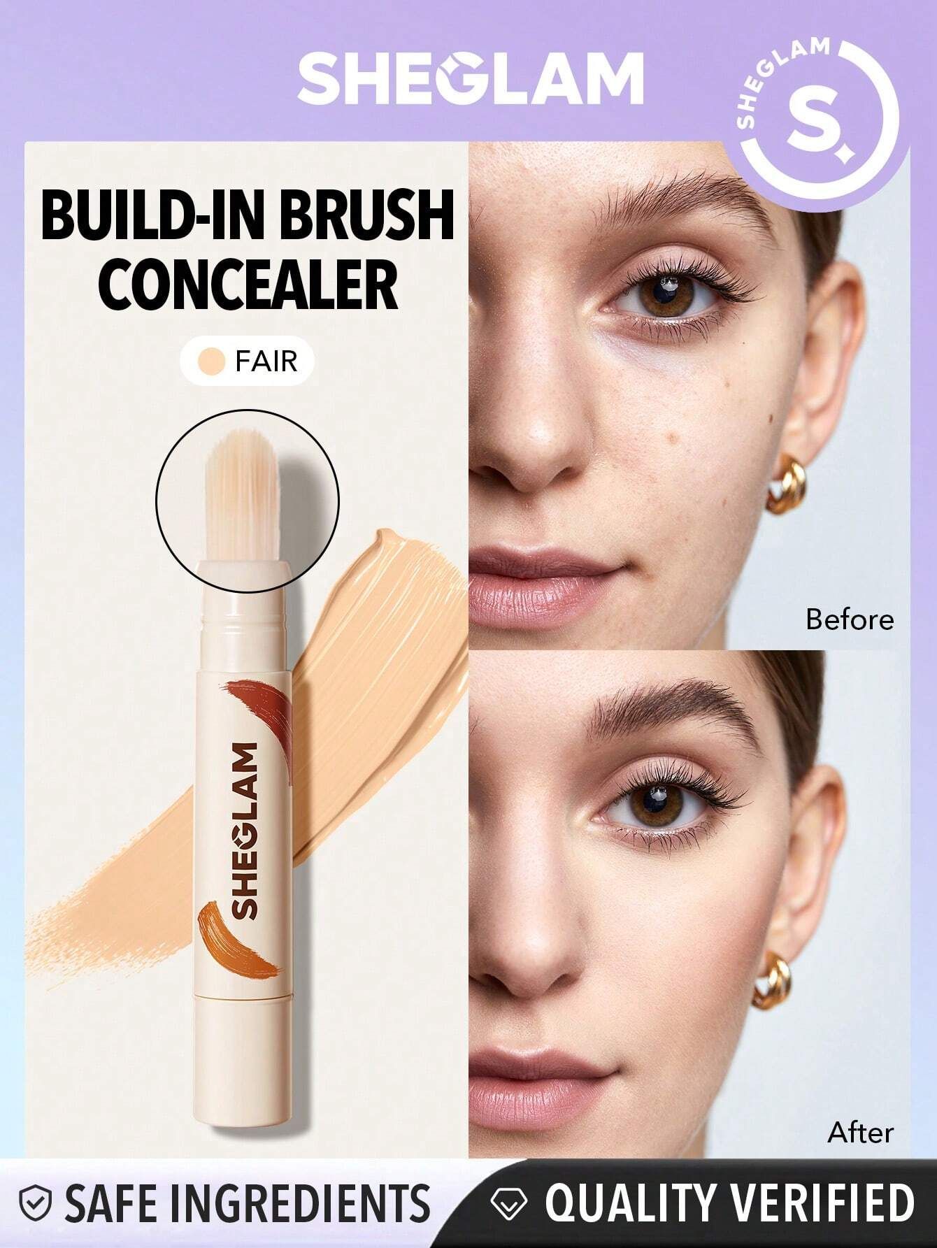 SHEGLAM Perfect Skin High Coverage Concealer - Fair_3