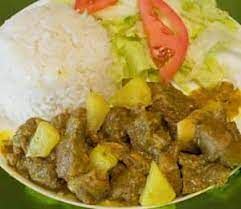 CURRY GOAT AND WHITE RICE_0