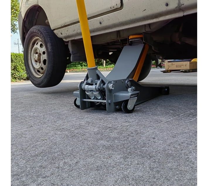 Low-profile 4ton Hydraulic trolley Garage jack _5