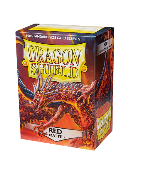 Dragon Shield Sleeve - Standard Size Matte 100 - RED_0