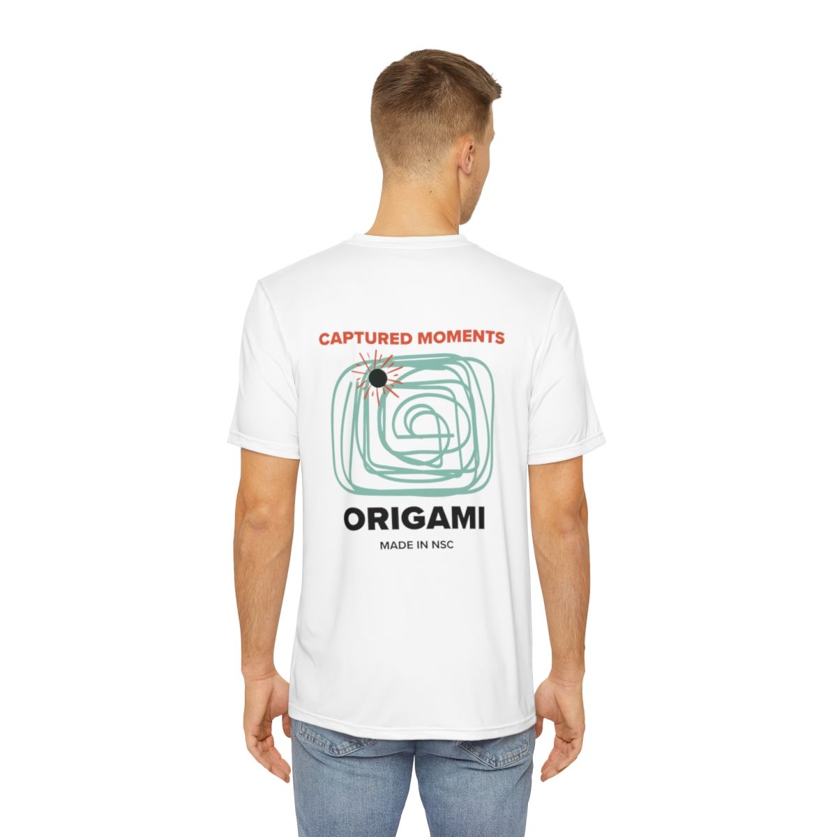 Origami captured Men's Polyester Tee (AOP)_1