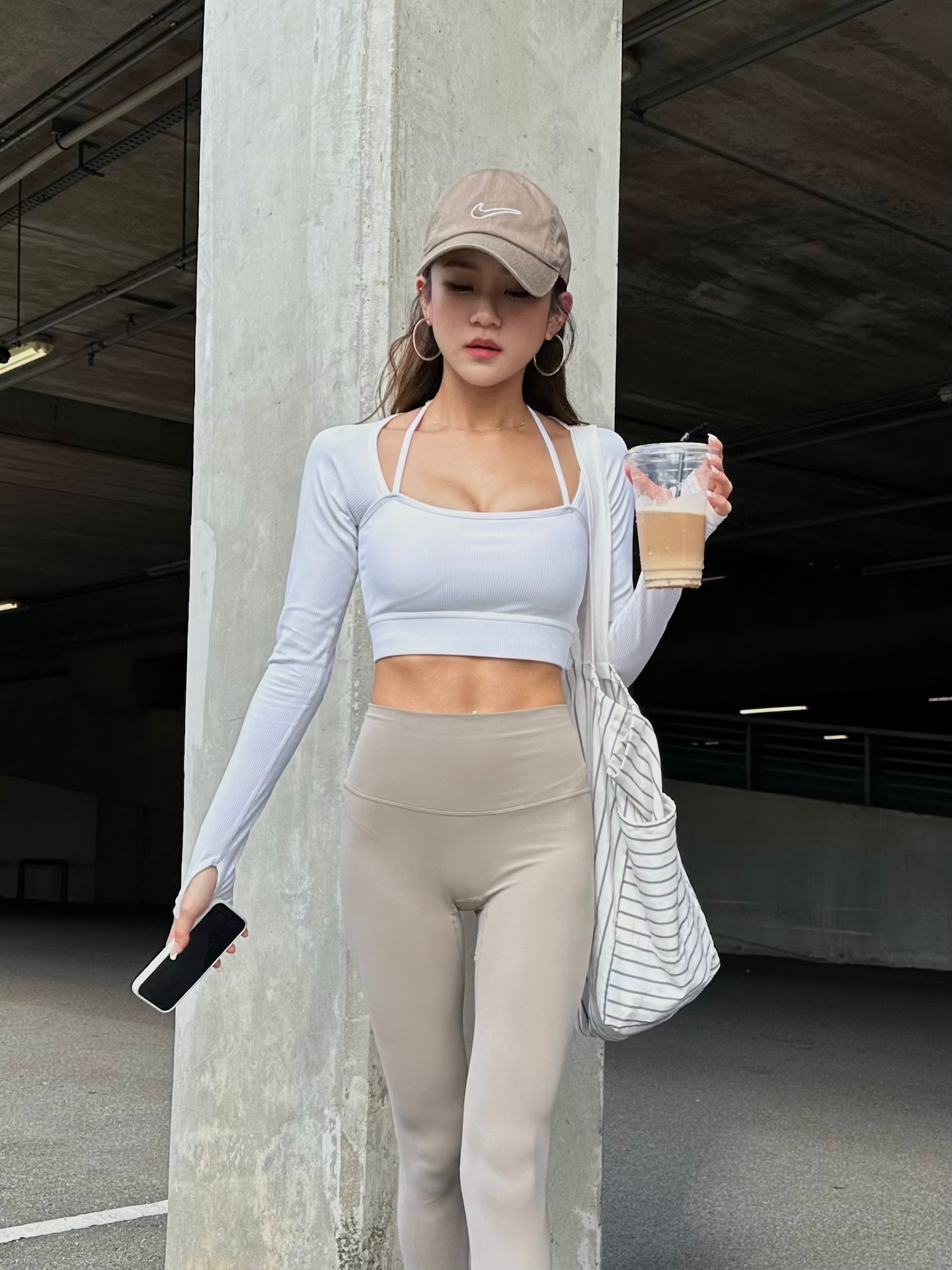 LONG SLEEVE SPORTS BRA (WHITE)_5