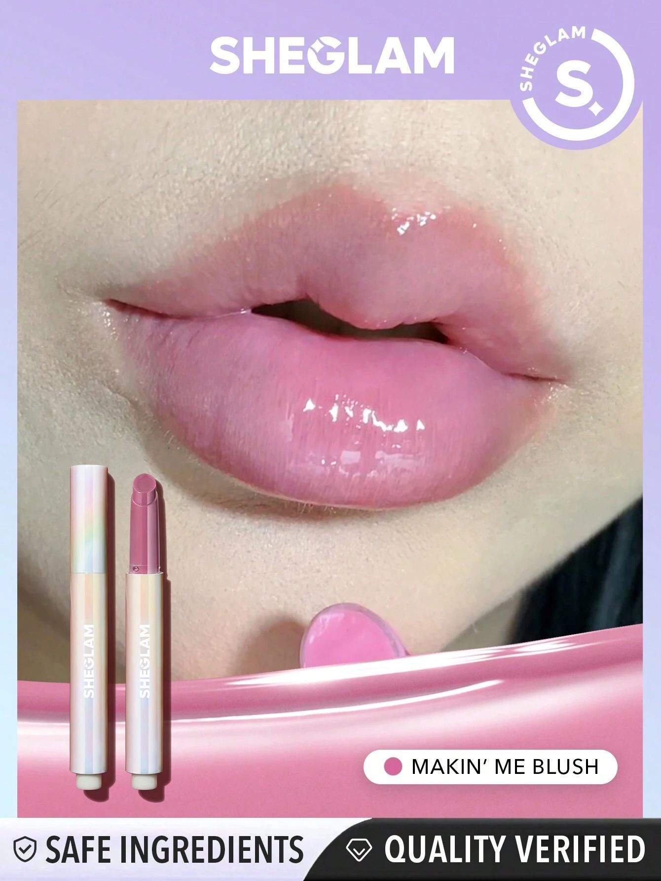 SHEGLAM Pout-Perfect Shine Lip Plumper - Makin' Me Blush_7