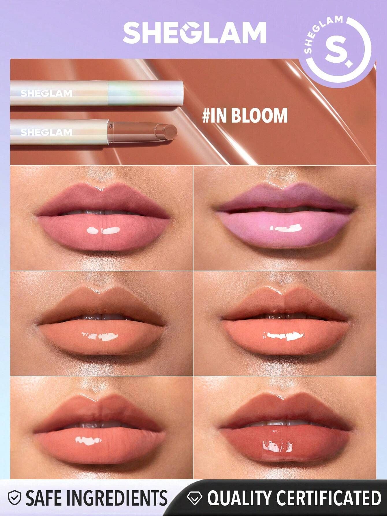 SHEGLAM Pout-Perfect Shine Lip Plumper - In Bloom_5