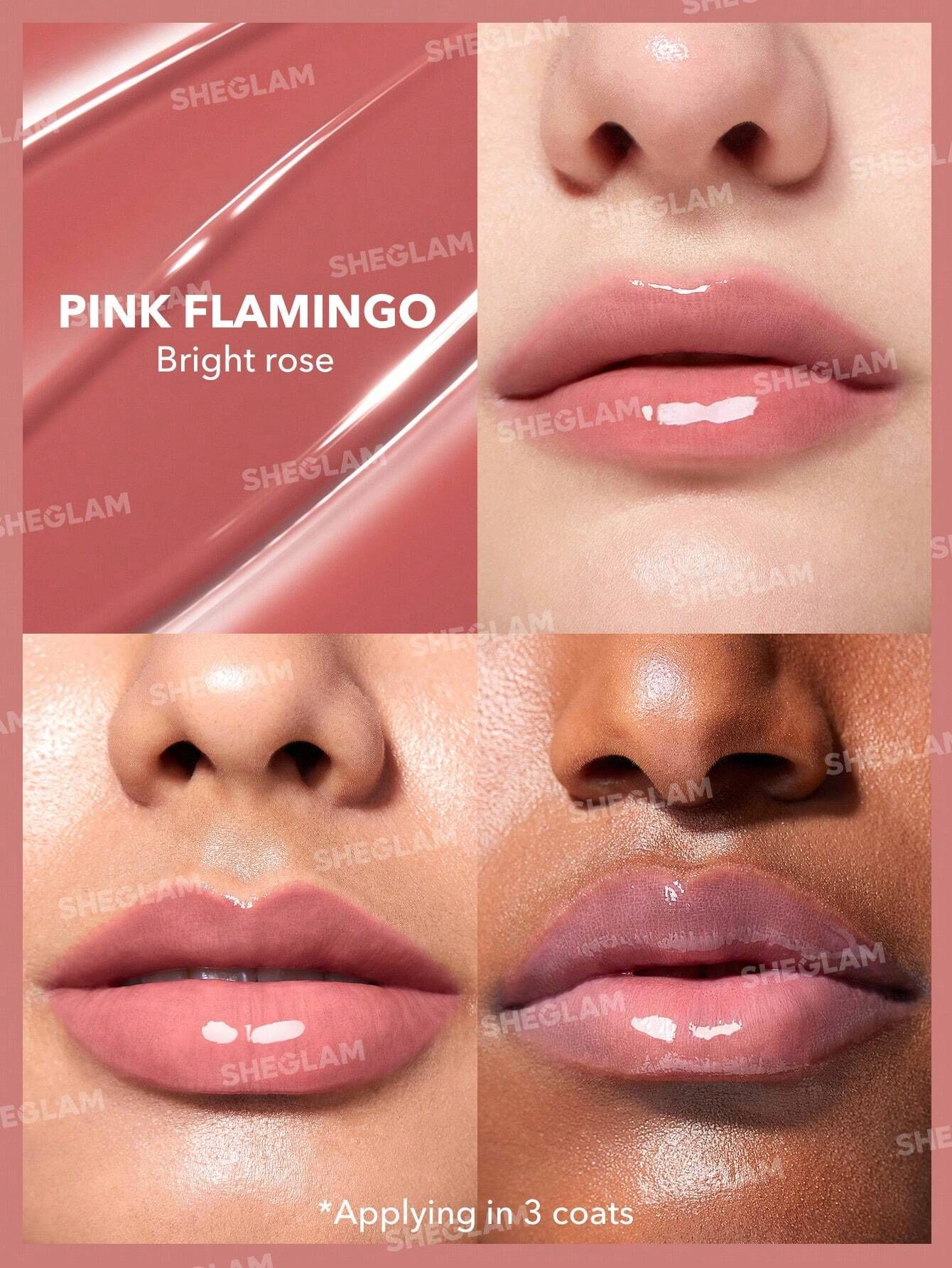 SHEGLAM Pout-Perfect Shine Lip Plumper - Pink Flamingo_6