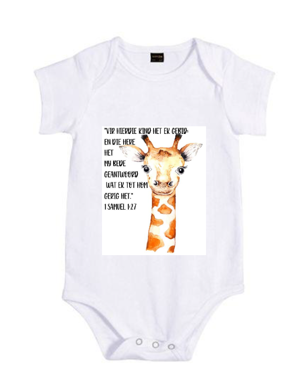 Christian Verse Giraffe Babygrow 0-3 months_0