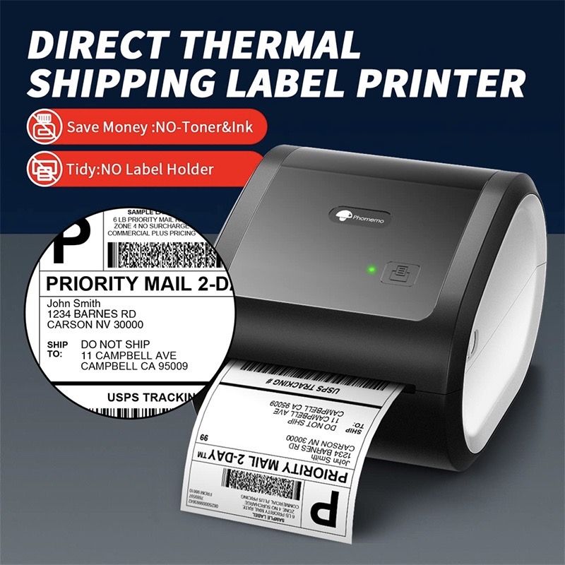 D520 BLUETOOH THERMAL PRINTER + THERMAL STICKER. Fast Printing For Shipping Label Barcode_8