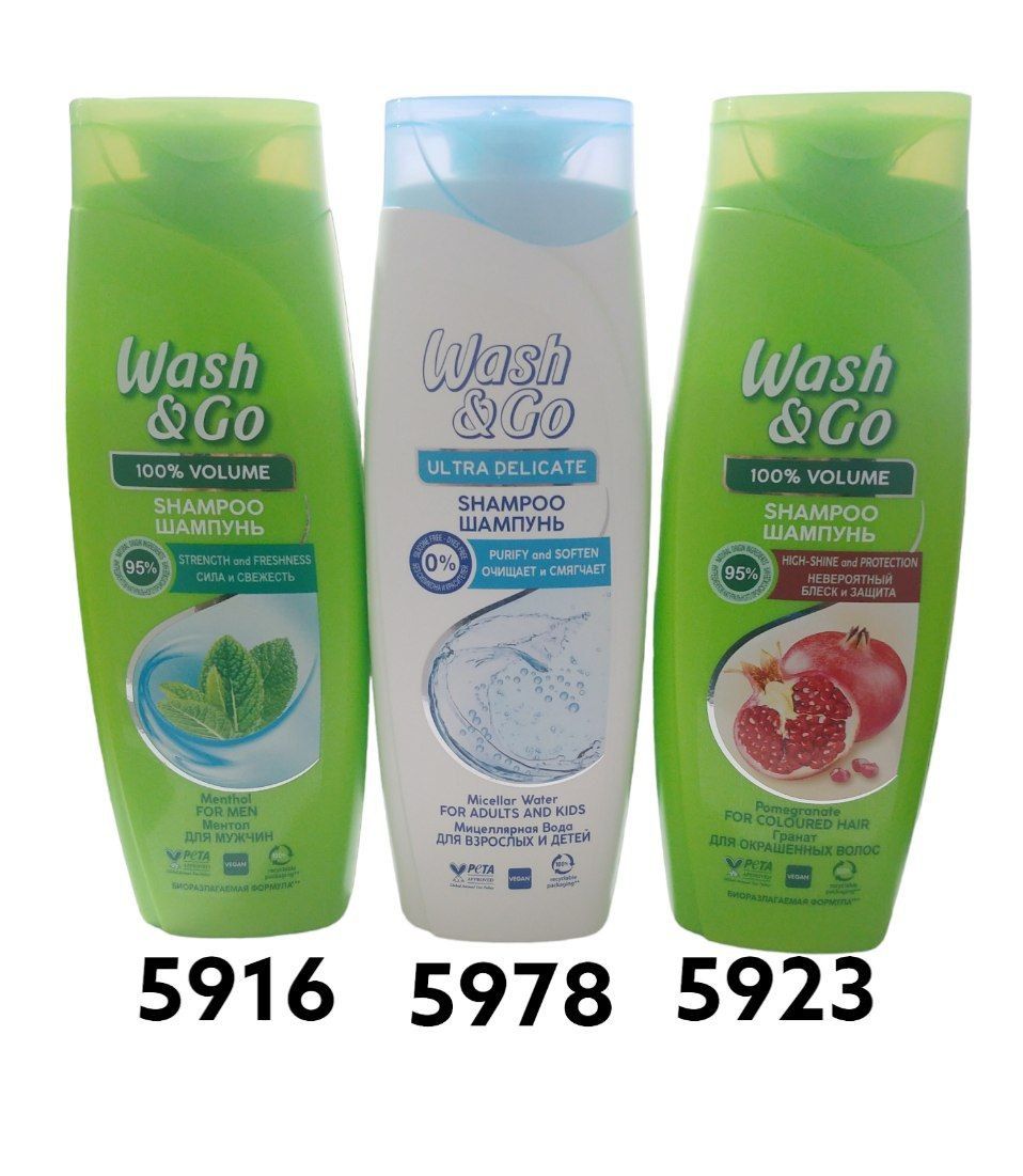 Wash & Go Kuchli va Freshness Shampun 360ml_0