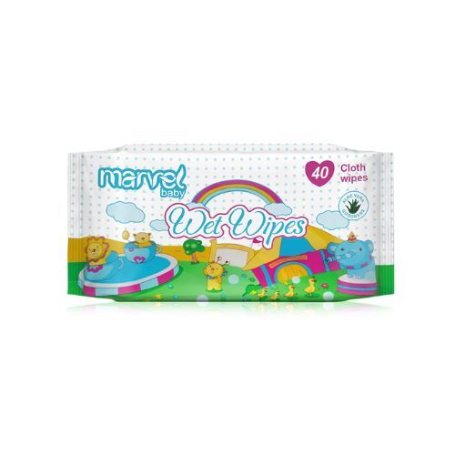 Marvel Baby Wet Wipes Aloevera 40S_0