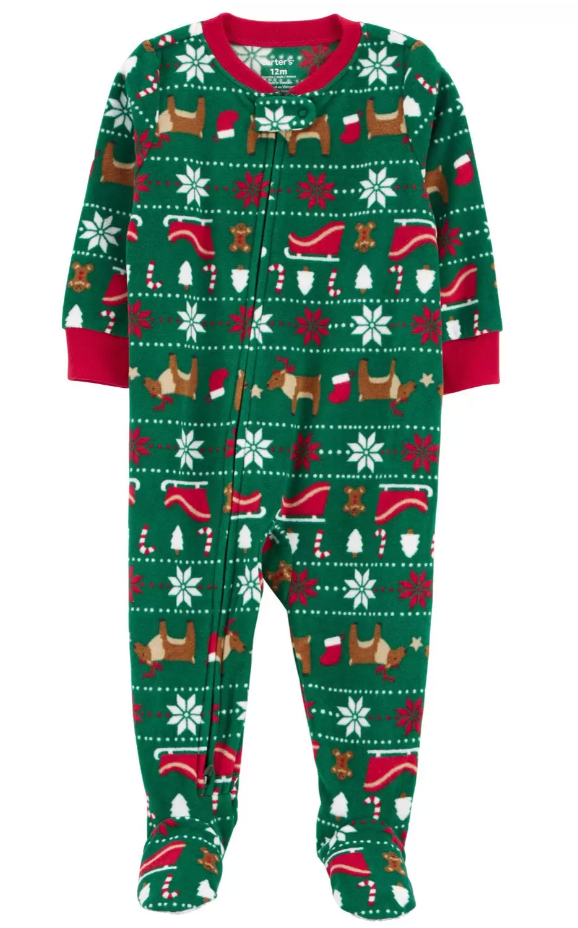 BT 1-Piece Fair Isle Fleece Footie Pajamas_0