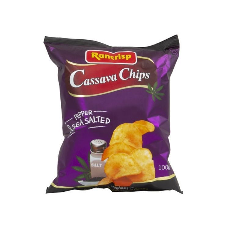 Rancrisp Pepper & Sea Salt Casava Chips 100G_0