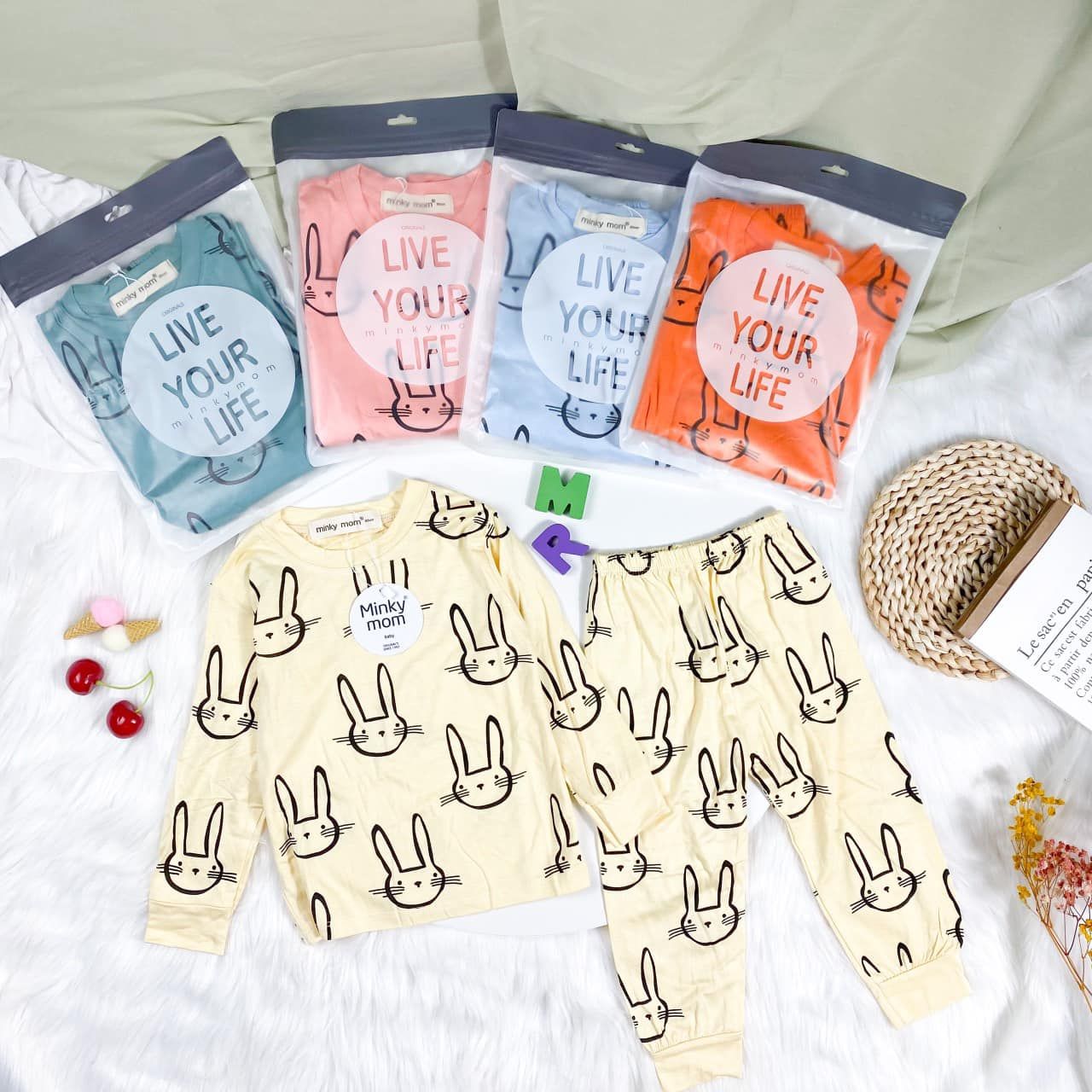 [002] Bunny Outline Pajamas Set (80~120)_1