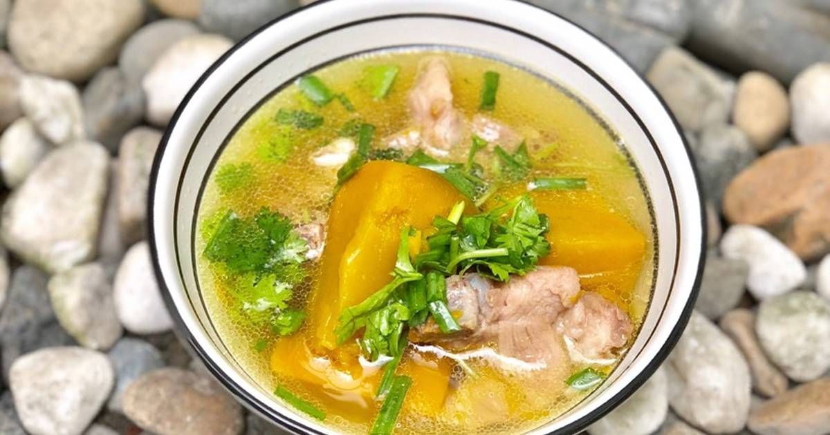 Canh bí đỏ hầm xương_0