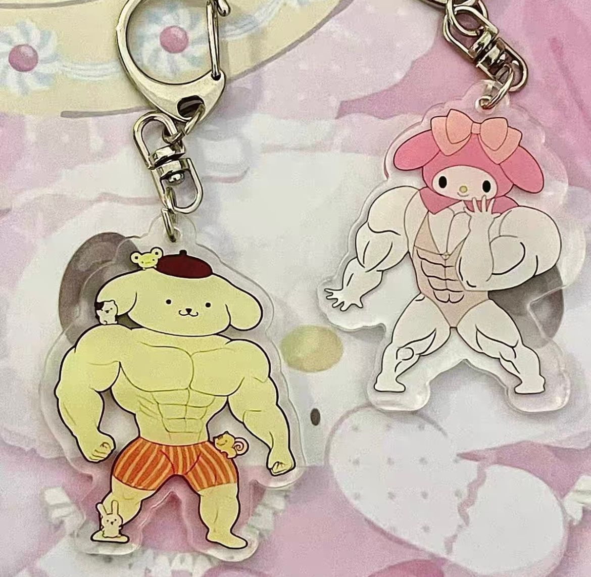 Sanrio Muscle Keychains_1