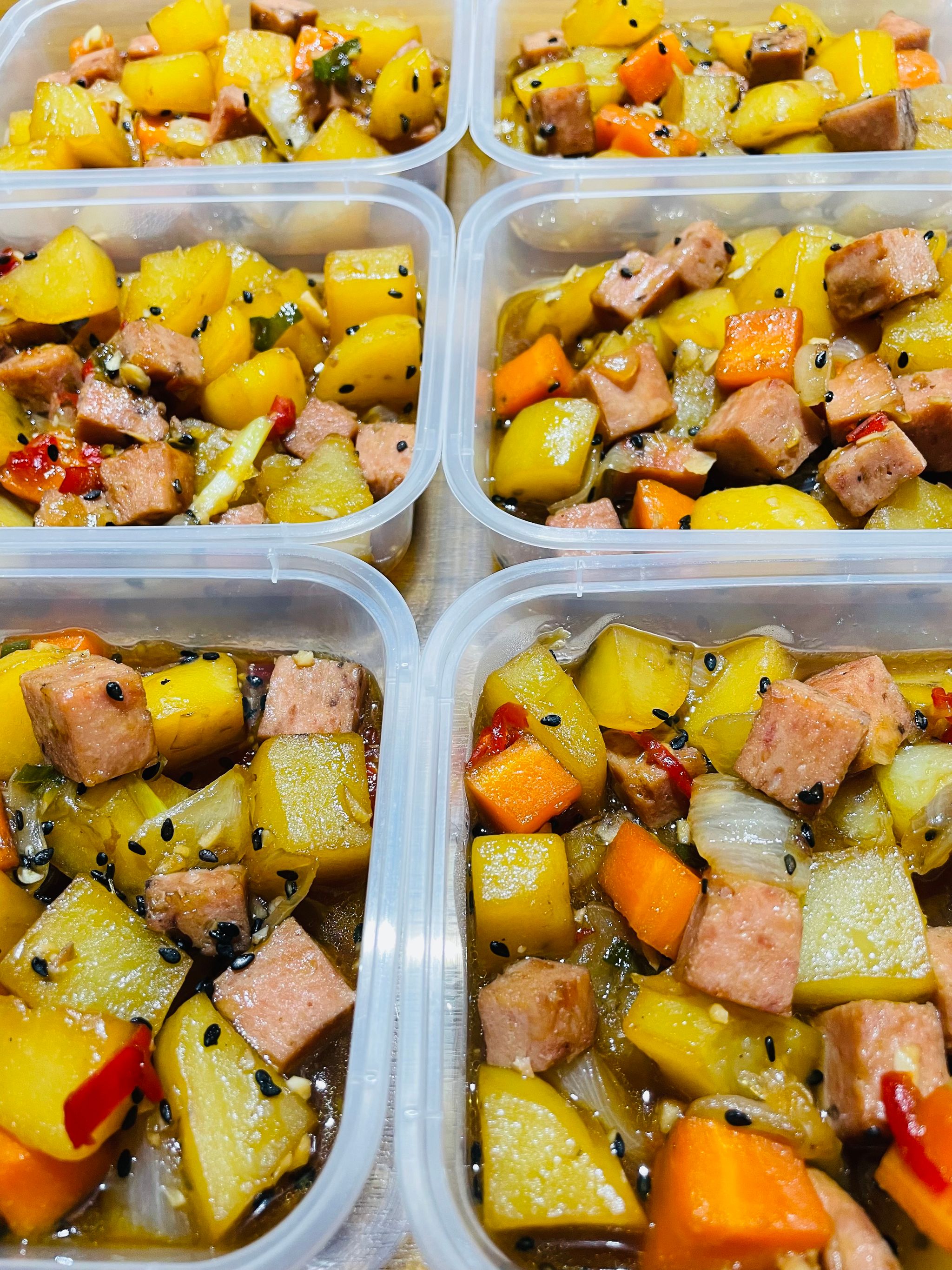 스팸 감자조림 Stir fried potatoes with spam_1