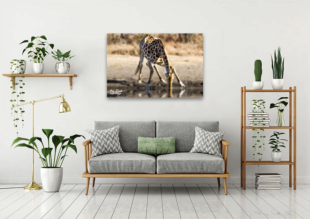 Giraffe at Water_0