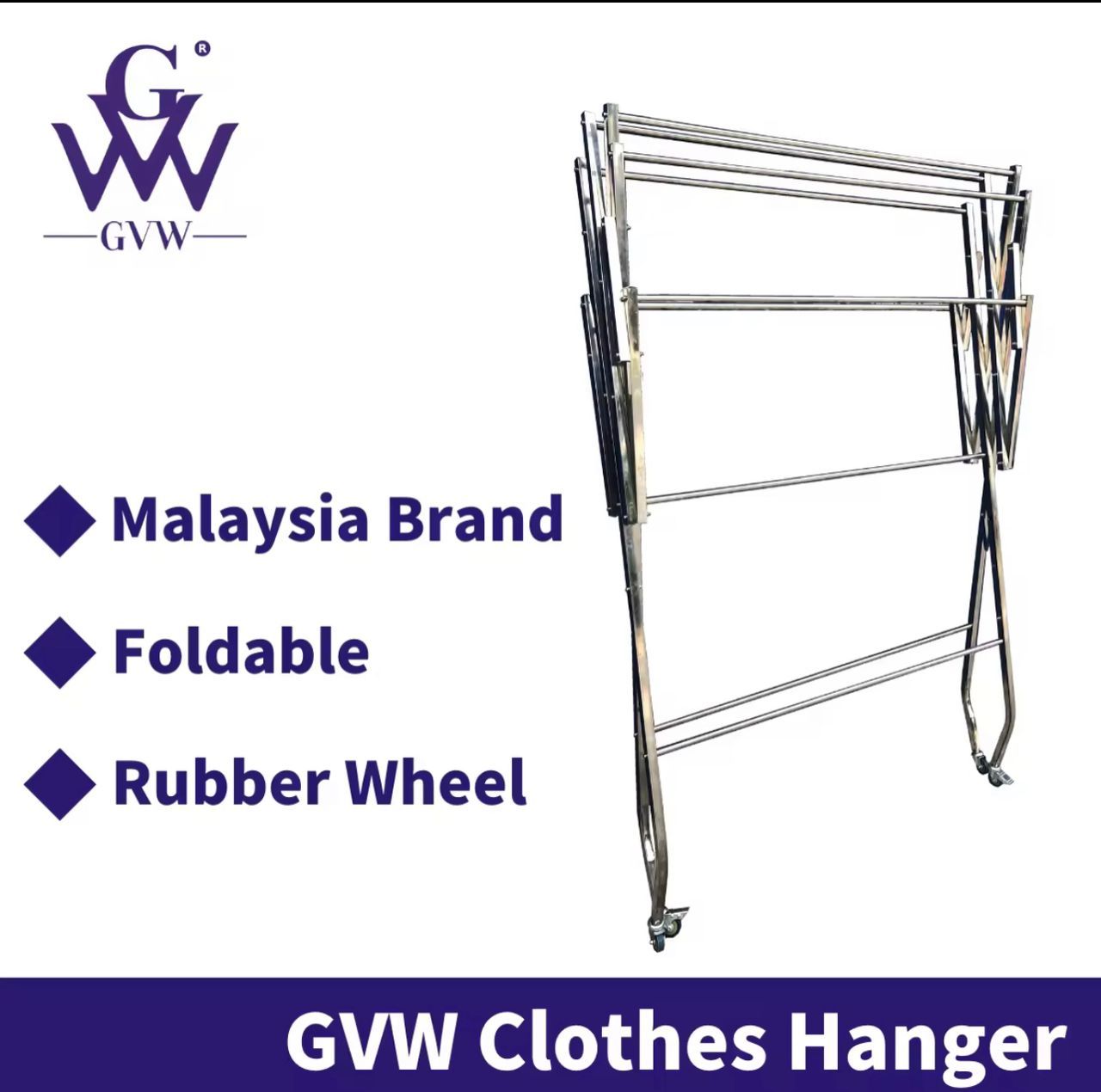 3M-A003 GVW 9112 High Quality Stainless Steel Outdoor Foldable Cloth Hanger_1