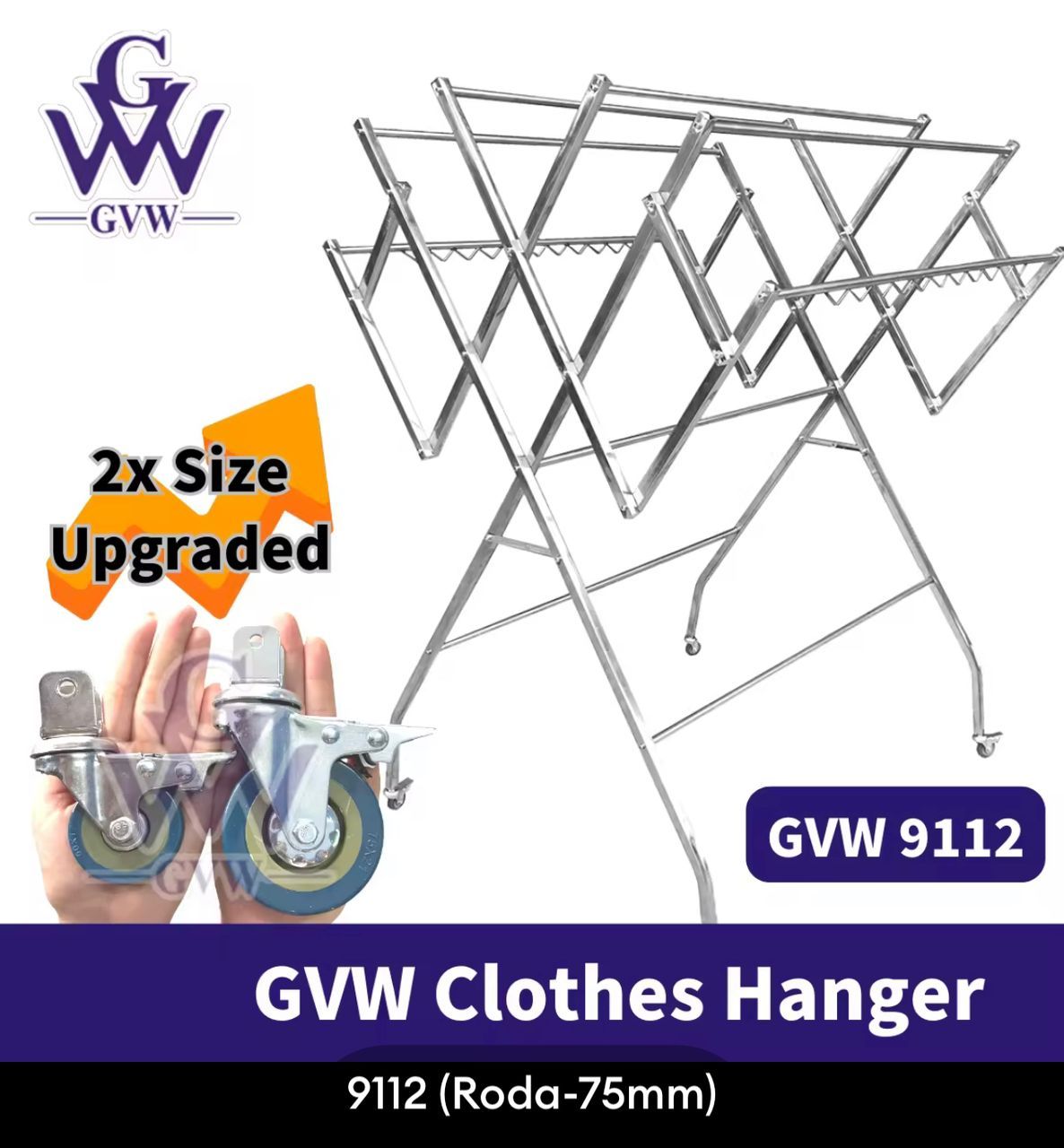 3M-A003 GVW 9112 High Quality Stainless Steel Outdoor Foldable Cloth Hanger_3