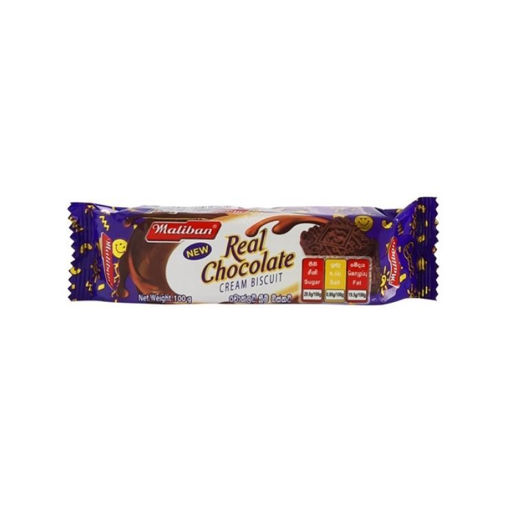 Maliban Real Chocolate Cream Biscuit 100G_0