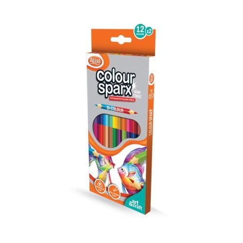 Atlas Colour Sparx Non Toxic Bi-Colour 12 Colours_0