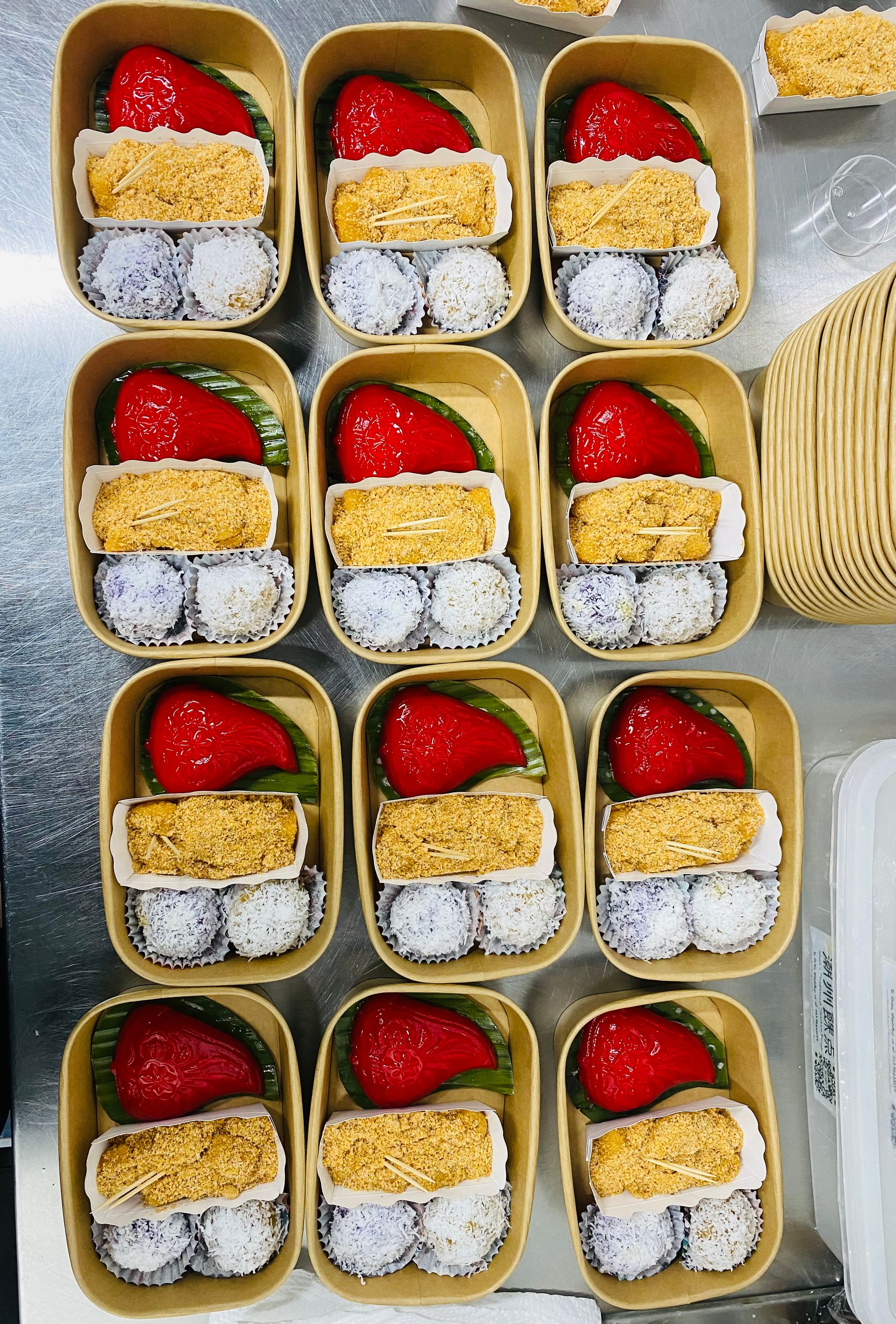 Sweet-Tea Time Kueh Box (Rounded corner Kraft Box) - MINIMUM ORDER 12 BOXES_3