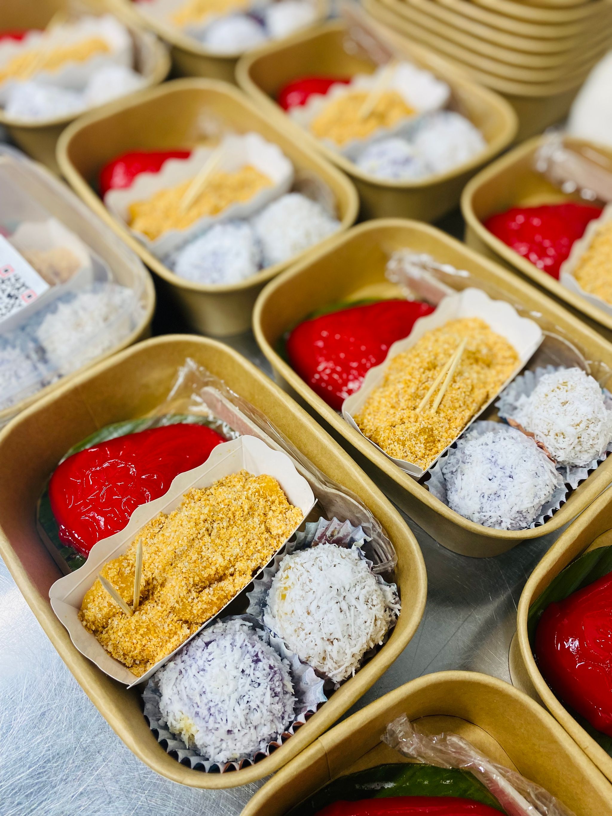 Sweet-Tea Time Kueh Box (Rounded corner Kraft Box) - MINIMUM ORDER 12 BOXES_2