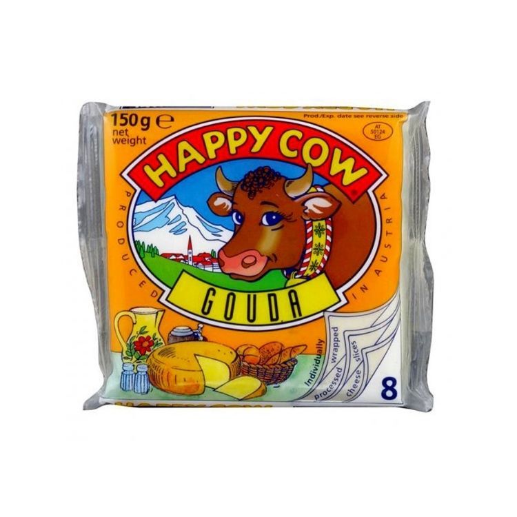 Happy Cow Gouda Cheese Slices 150G_0