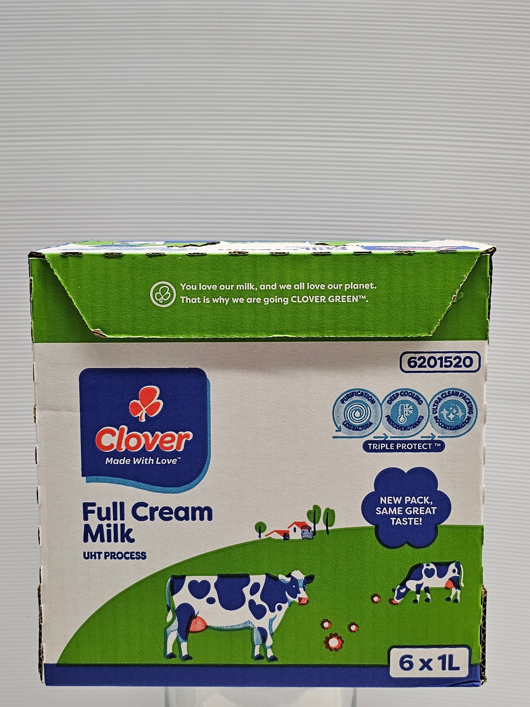 Clover Long Life Full Cream Milk 6 x 1L_0