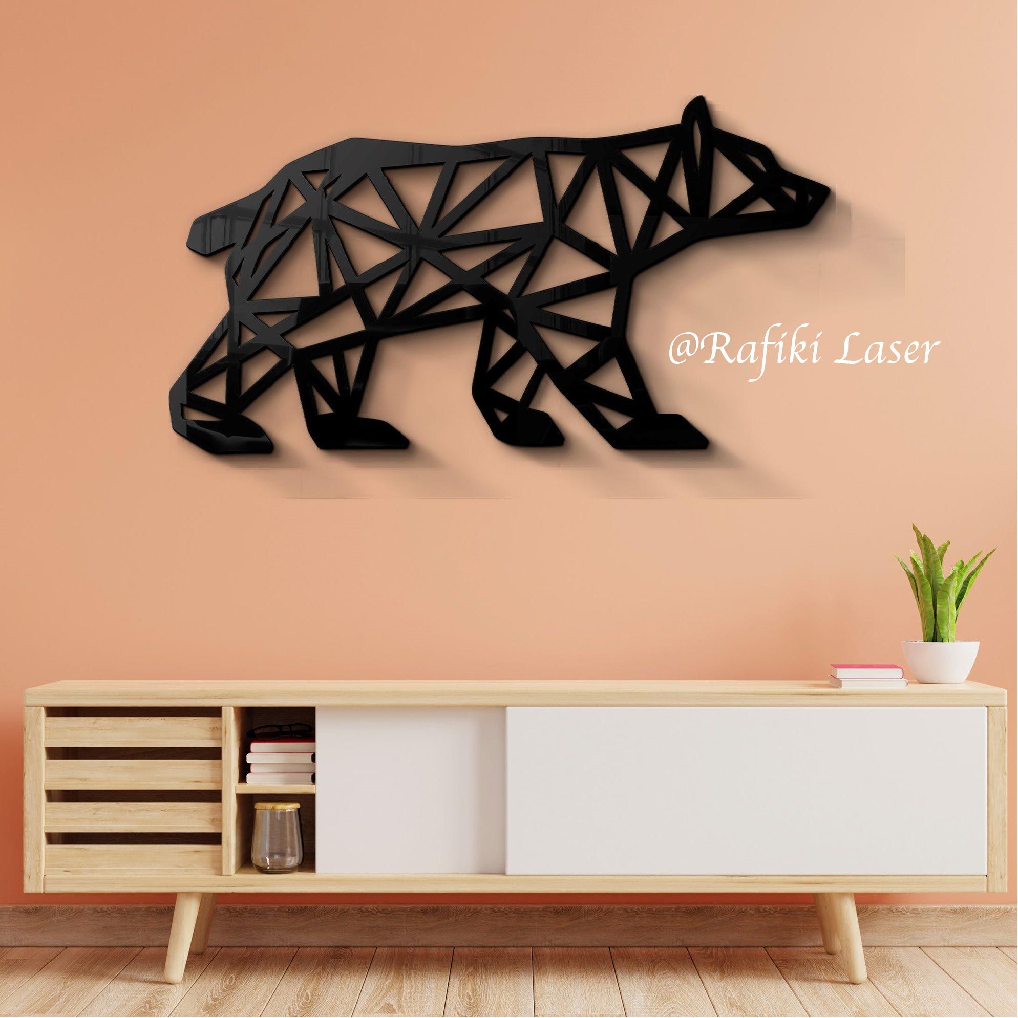 Bear Metal Wall Art Decor_0