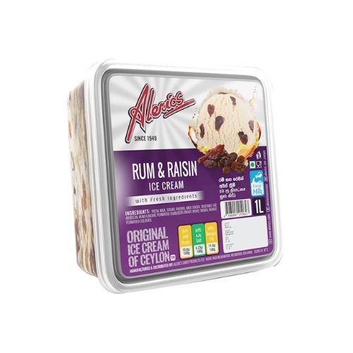 Alerics Rum&Raisins Ice Cream 1L_0