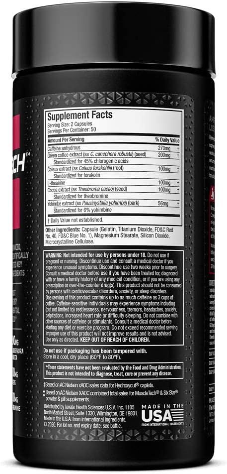 MUSCLETECH HYDROXYCUT HARDCORE ELITE 100 CAPSULES_4