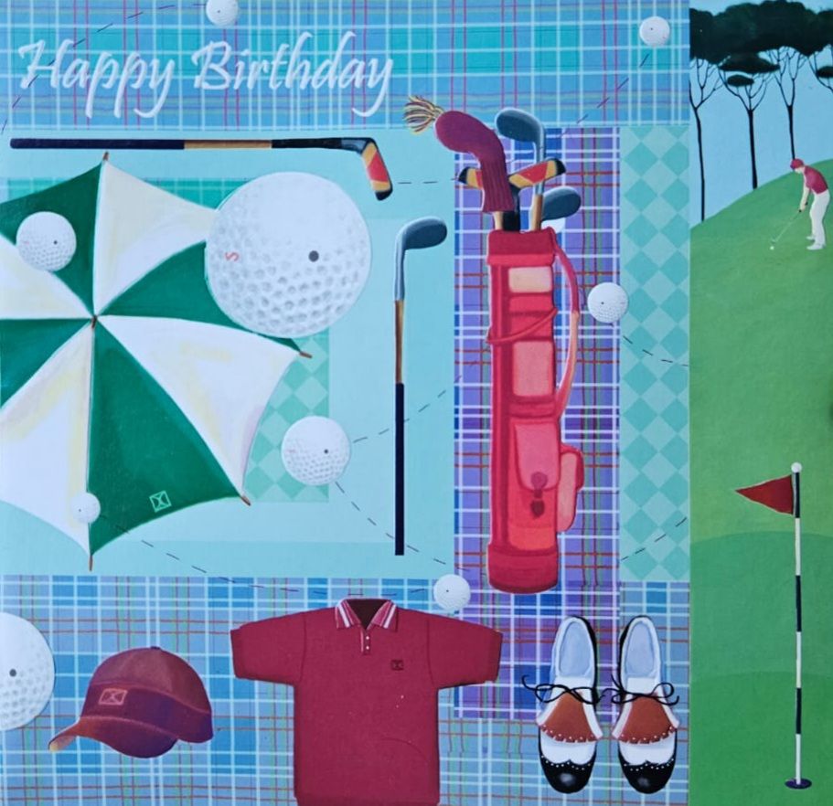 Birthday Cards - Embossed Golf and Fishing_0