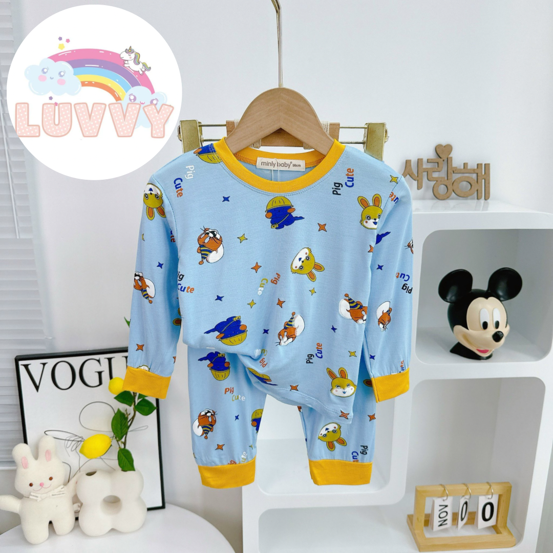 [48] Cute Animal Printed Pajamas Set (80~120)_7