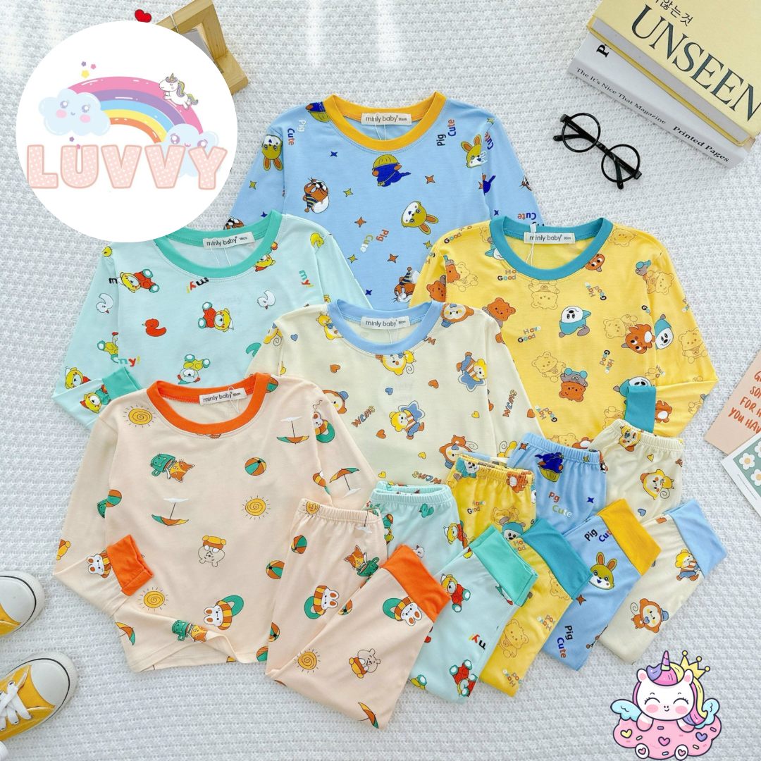 [48] Cute Animal Printed Pajamas Set (80~120)_1