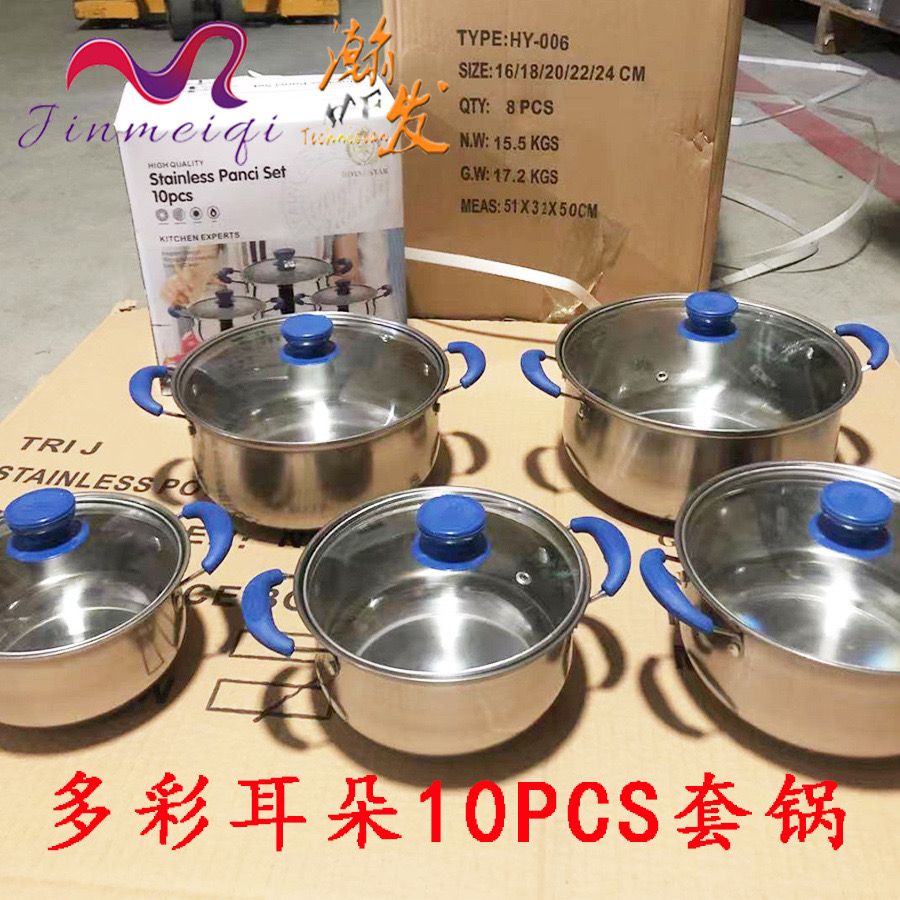 10pcs Round Silver Cookware_3