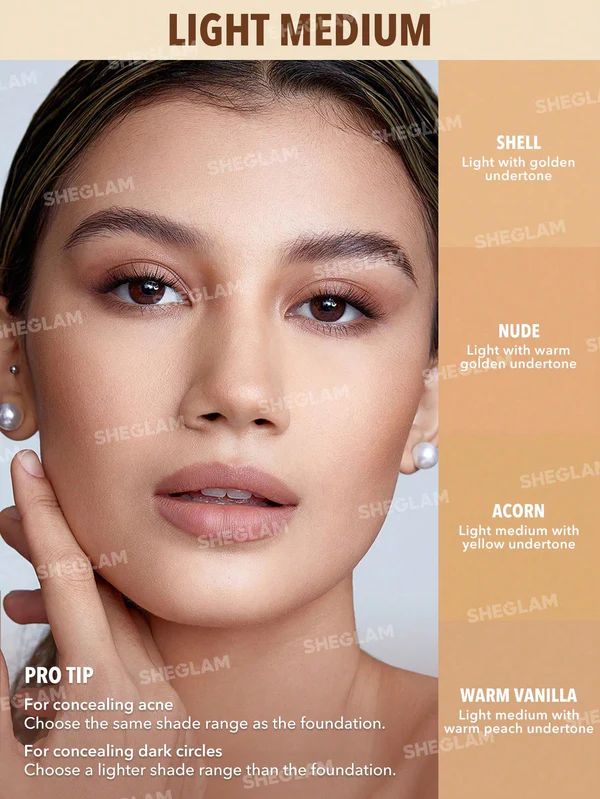 SHEGLAM Perfect Skin High Coverage Concealer - Nude_7