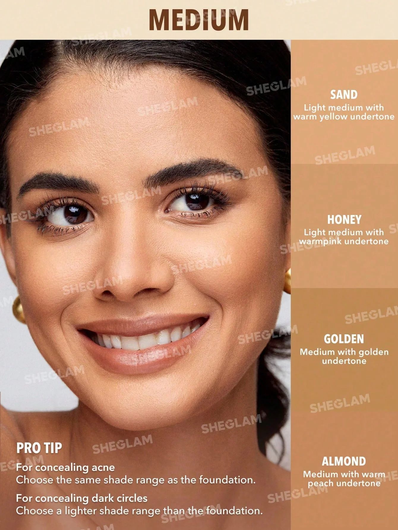 SHEGLAM Perfect Skin High Coverage Concealer - Honey_7