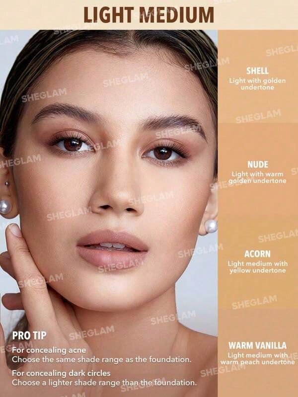 SHEGLAM Perfect Skin High Coverage Concealer - Shell_7