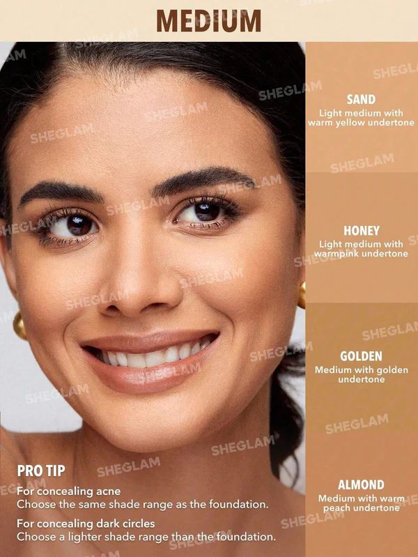 SHEGLAM Perfect Skin High Coverage Concealer - Almond_7