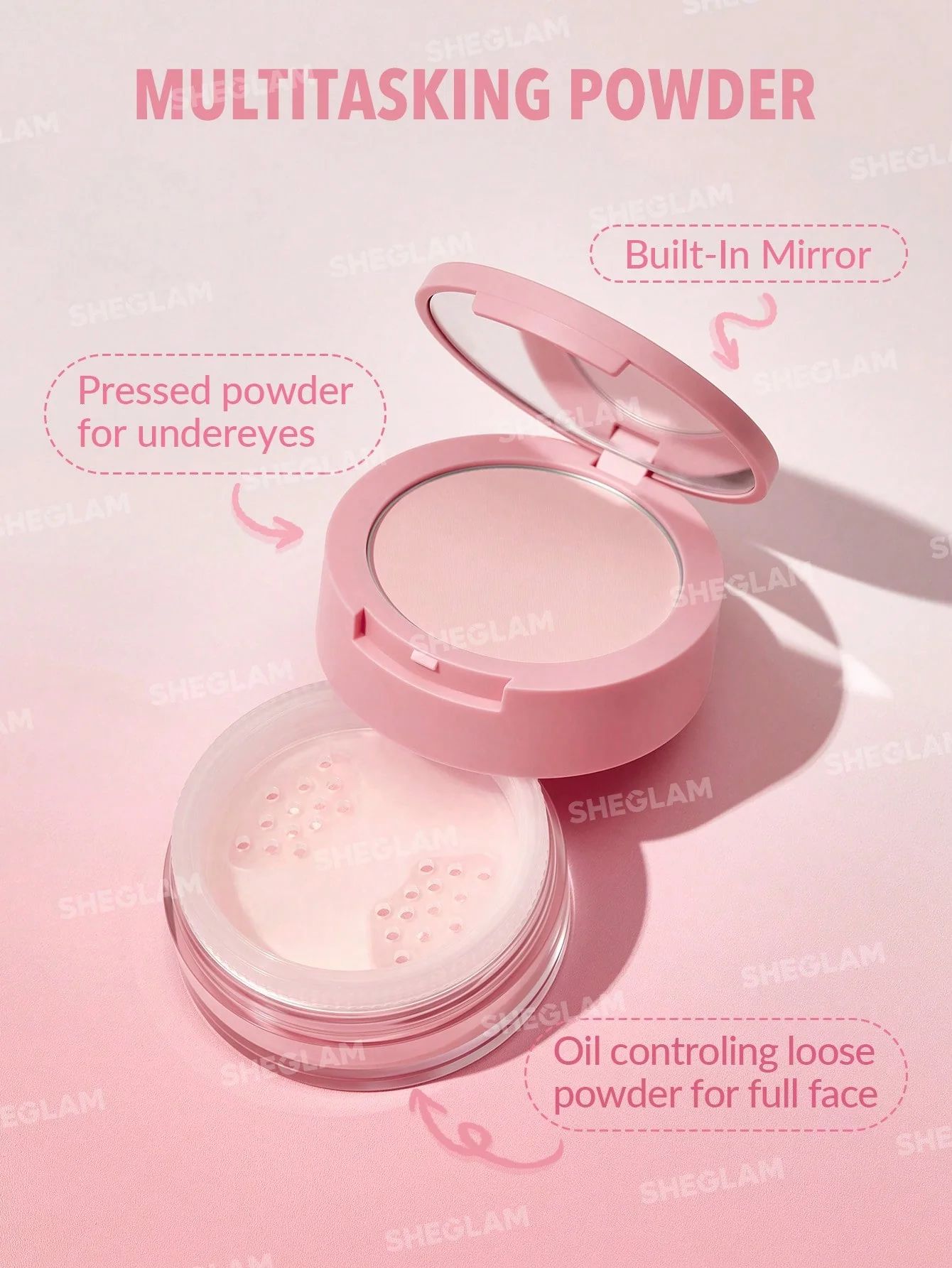 SHEGLAM Insta-Ready Face & Under Eye Setting Powder Duo - Bubblegum_1