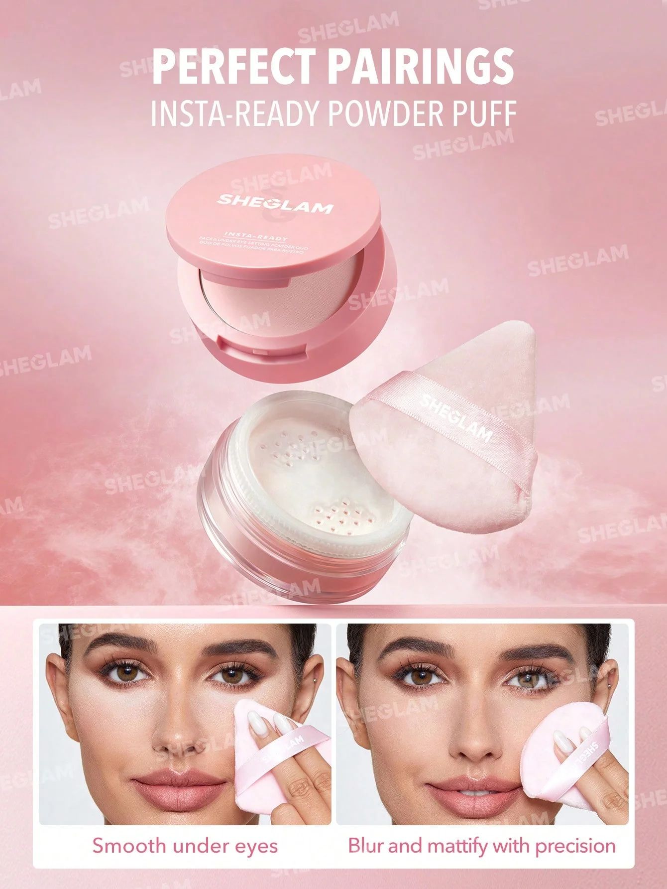 SHEGLAM Insta-Ready Face & Under Eye Setting Powder Duo - Bubblegum_8