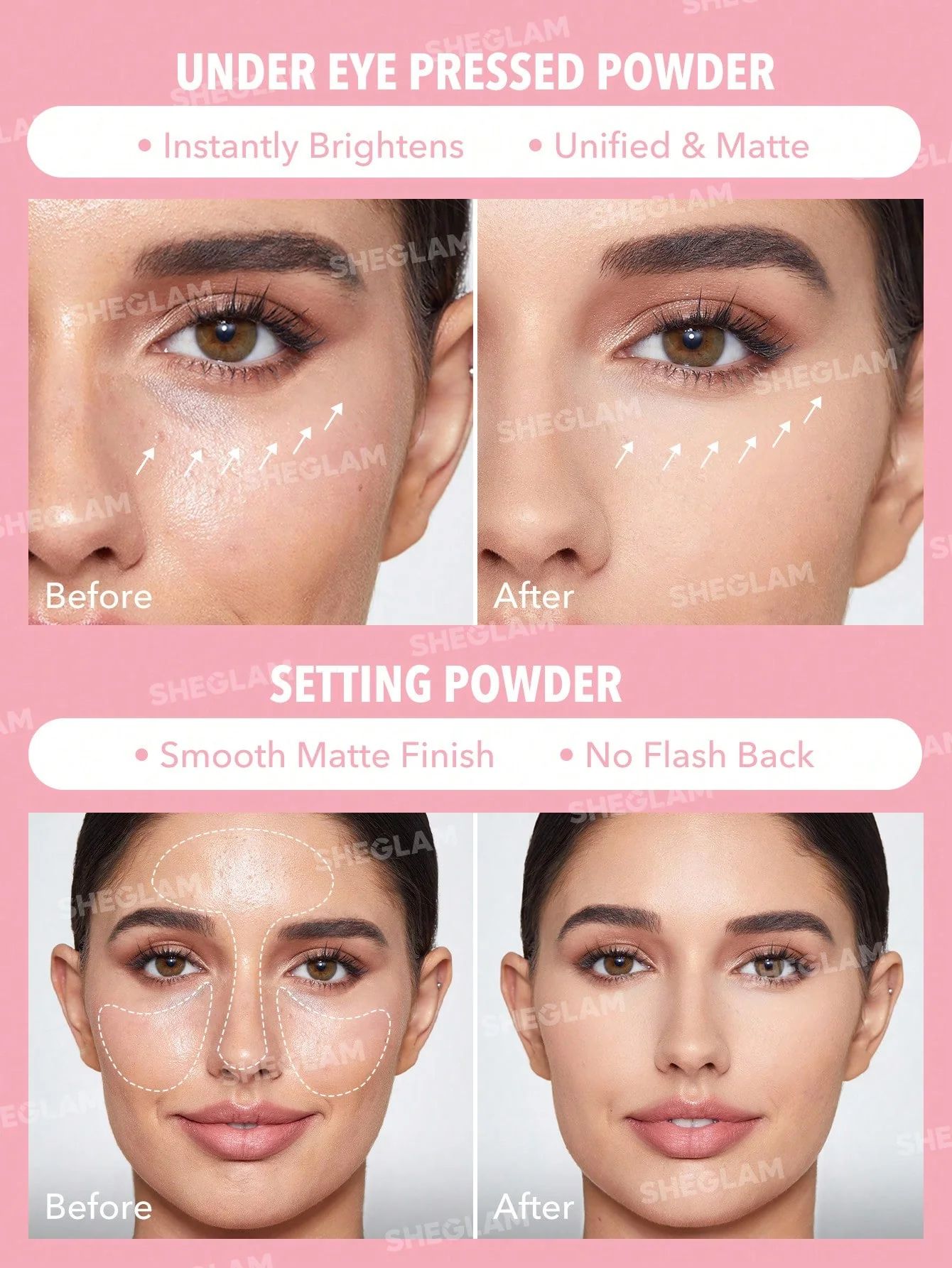 SHEGLAM Insta-Ready Face & Under Eye Setting Powder Duo - Bubblegum_7