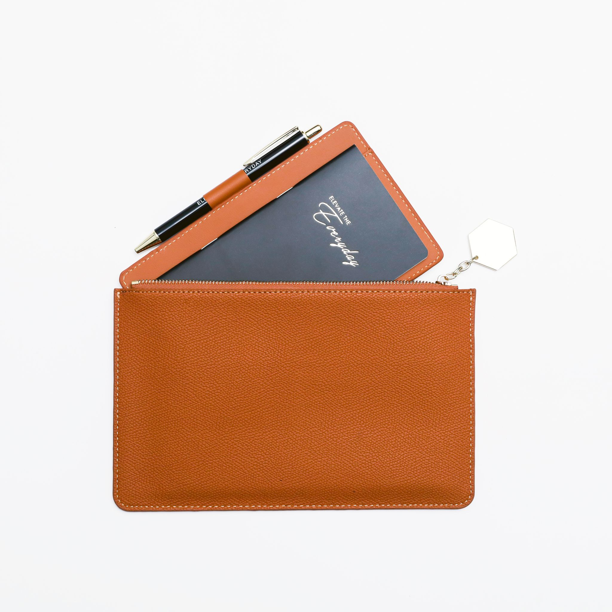 Elevate Leather Zip Purse & Organizer - Tan_1