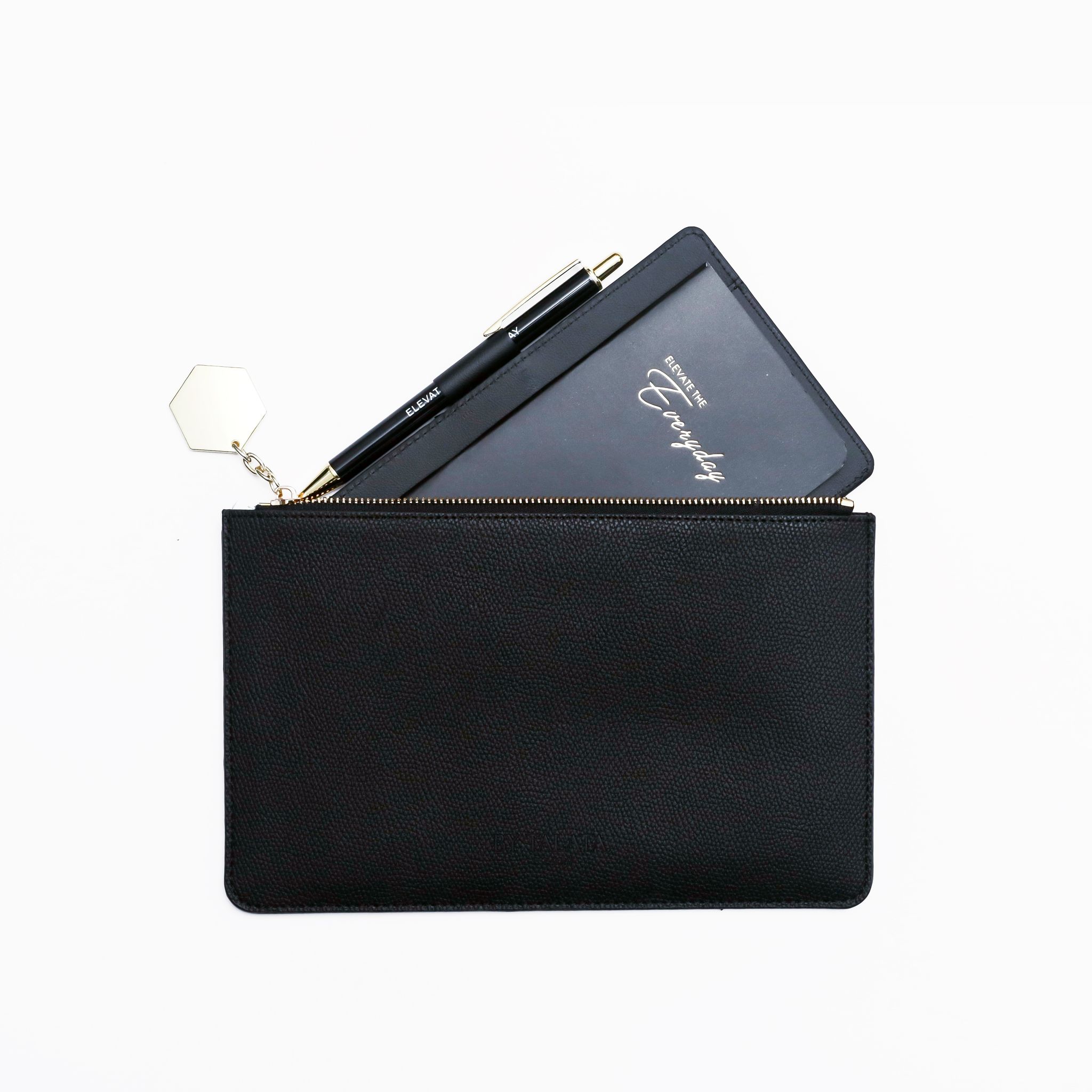 Elevate Leather Zip Purse - Black_1