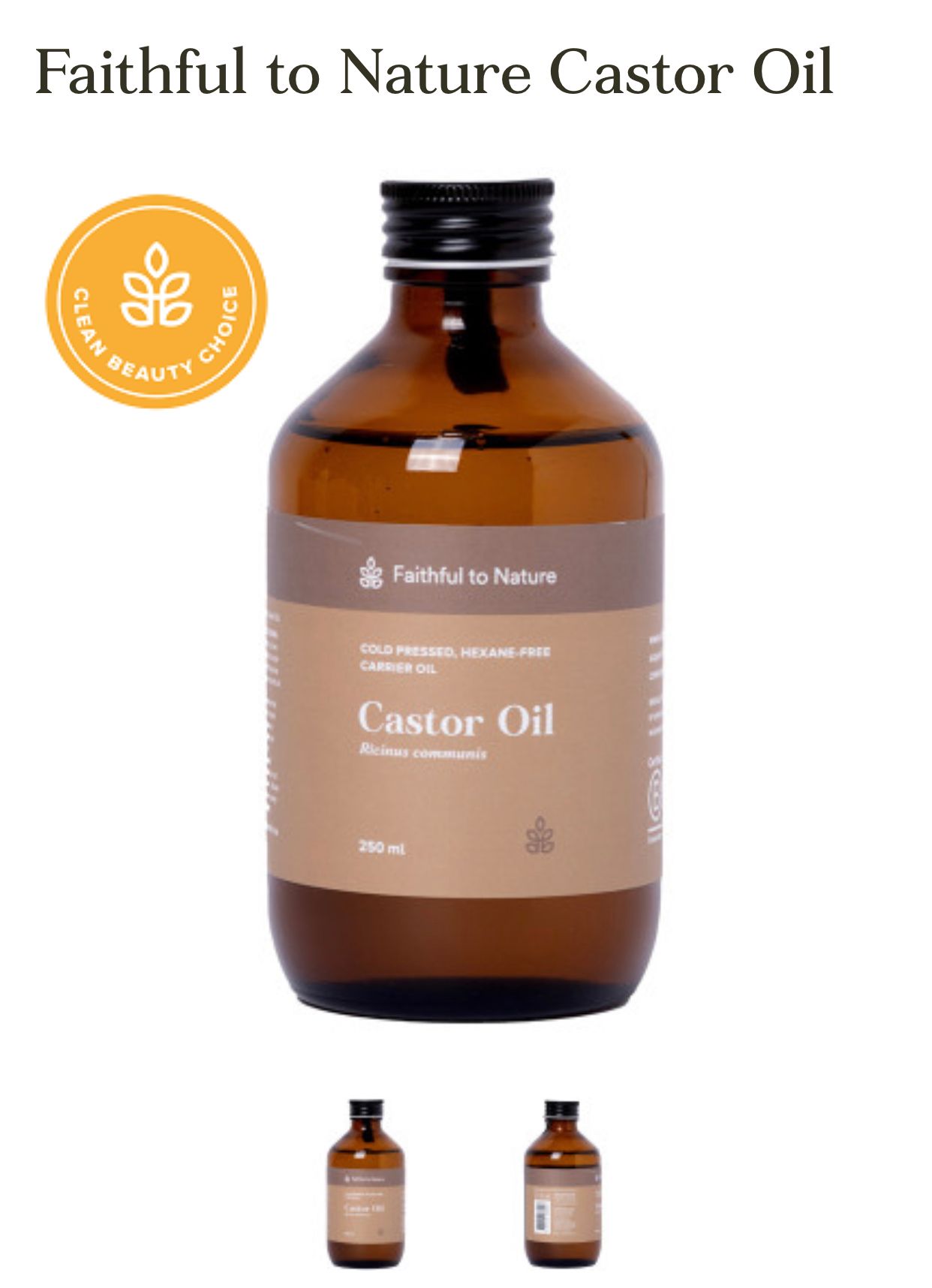 Faithful to Nature Castor oil (250ml) _0