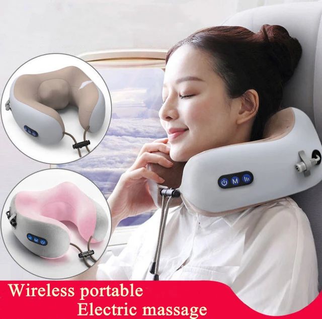 Masseur Électrique Oreiller Cervical Portable وسادة تدليك كهربائية_0