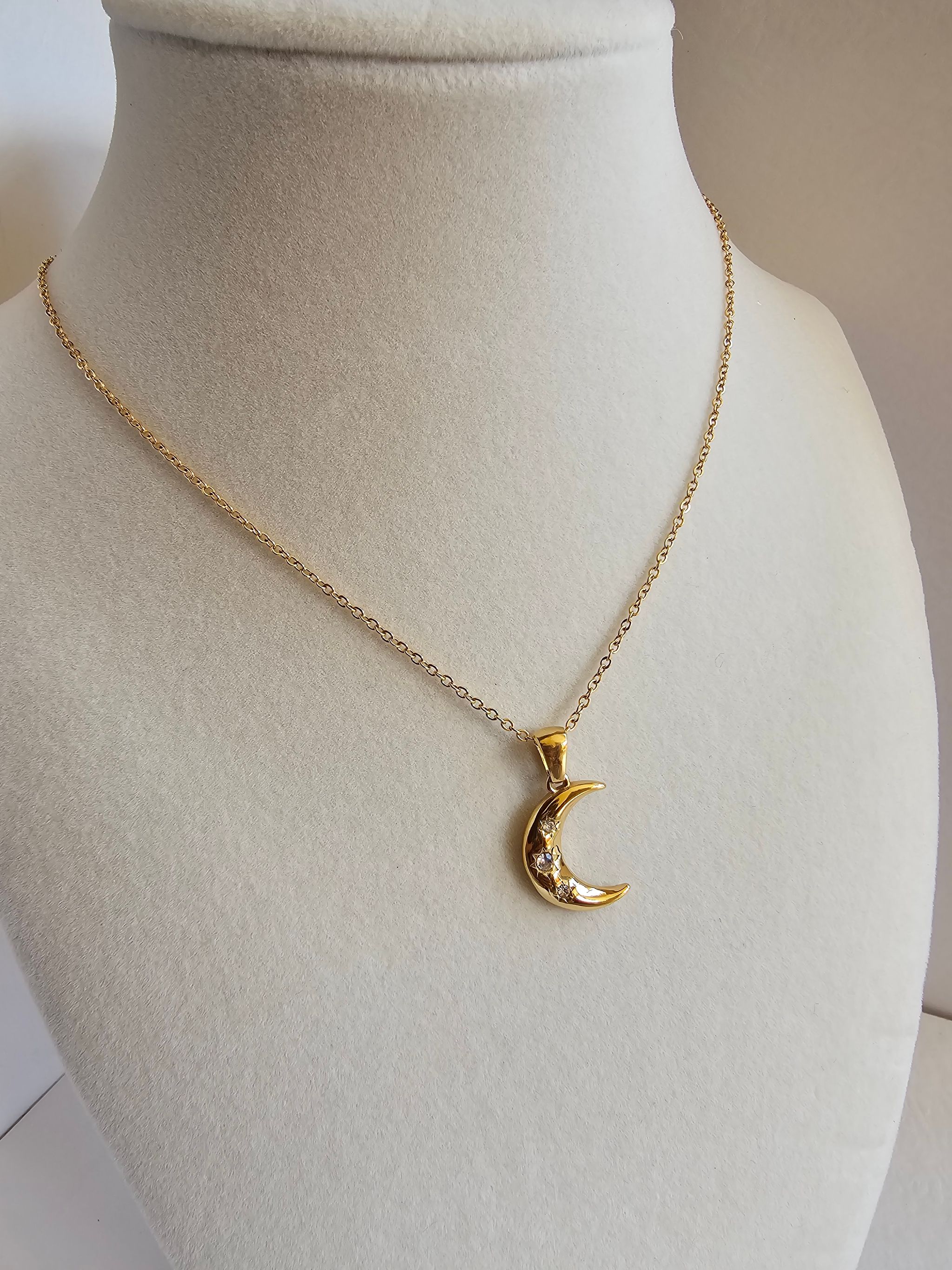 Moon Pendant Necklace _0