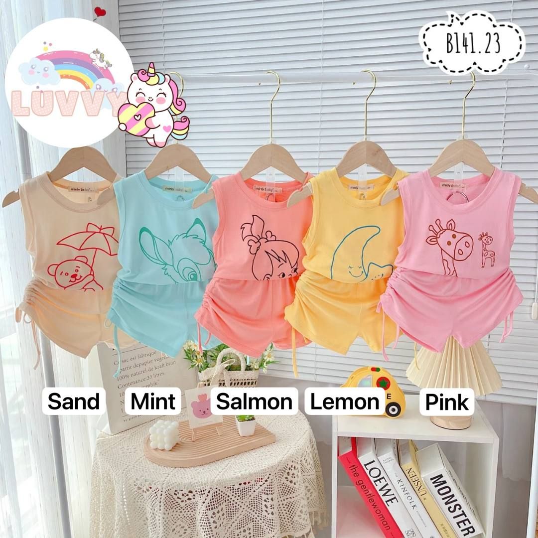 [54] Pastel Sleeveless Side Scrunch Bottom (80~120)_2