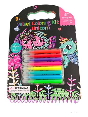 Tooky Velvet Colouring Kit - Unicorns_0