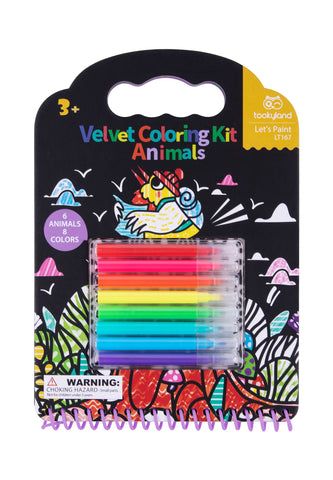 Tooky Velvet Colouring Kit - Animals_0